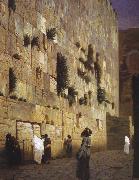 Jean - Leon Gerome Solomon Wall, Jerusalem Germany oil painting artist